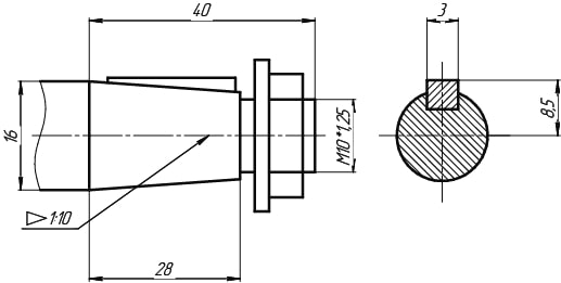 Ч2-40-63 входной вал конический с наружней резьбой.jpg